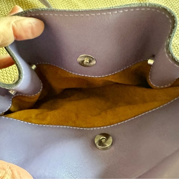 NWOT PATRICIA NASH ASHFORD LEATHER SATCHEL & NAZARI WALLET AMETHYST - Picture 8 of 16